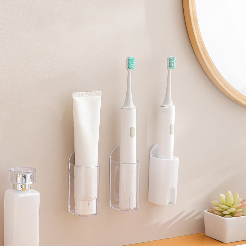 Houseeker Electric Toothbrush Holder Wall-Mounted Adult Child Toothbrush Stand Rack Space Saving Storage Bathroom Organizer