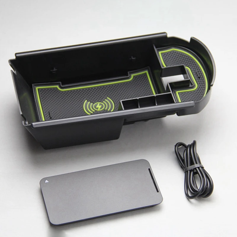 Mobile Phone Wireless Charging Central Armrest Storage Box 1Lot for Toyota C-HR CHR C HR