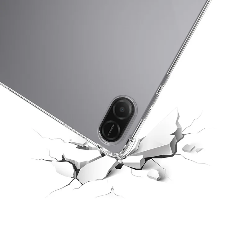 Shockproof Clear TPU Tablet Cover - Soft Protective Back Shell Case