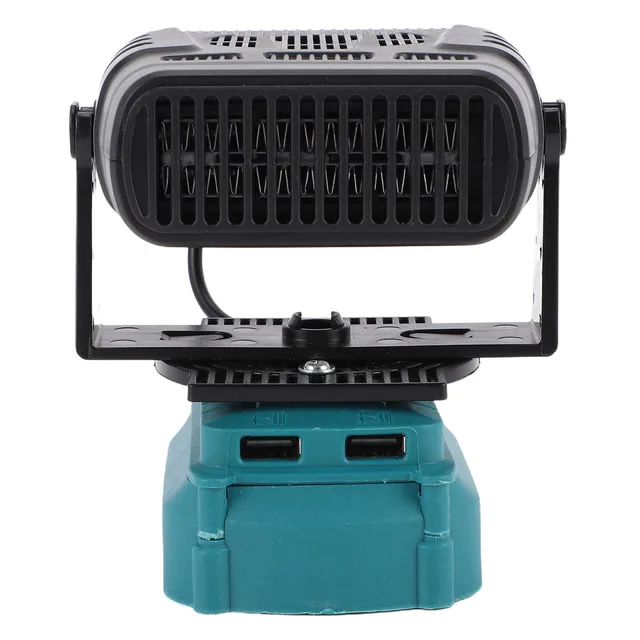 Chauffage électrique adapté à la batterie Lithium-Ion BL1850, ventilateur de chauffage Portable 200W avec deux Ports USB, 2 réglages de température 1