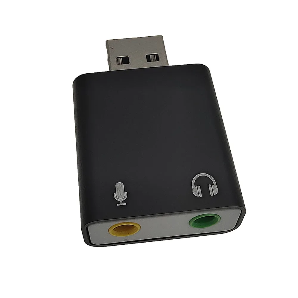 Audio Adapter Virtual 7.1 Ch Microphone Sound Adapter External USB Audio Card USB To Jack 3.5mm Converter Headphone Adapter