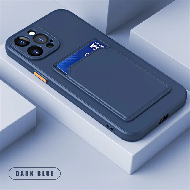 thumbnail image 1 of Luxury Soft Silicone Wallet Case Funda For iPhone 15 14 11 13 12 Pro Max Plus Card Holder Slot Back Cover Protective Accessories, 1 of 5