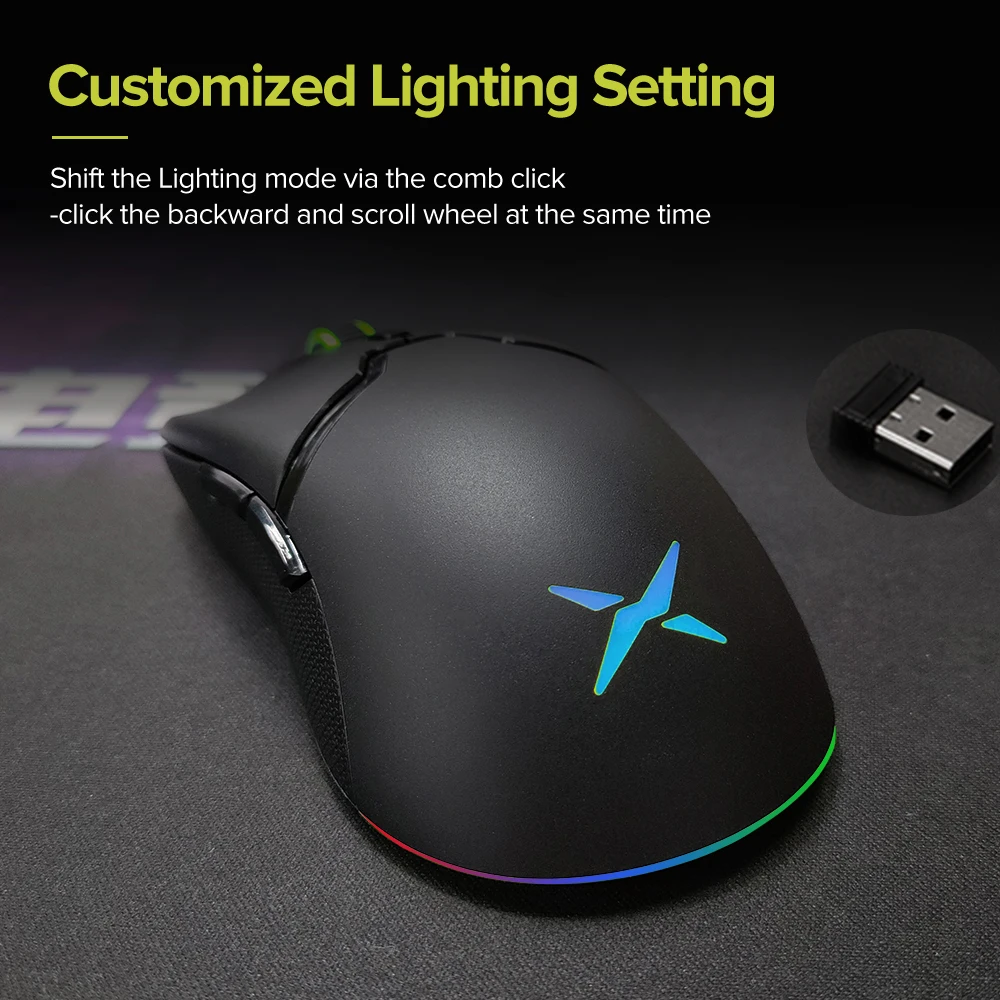 Delux M800 PRO PAW3370 Optical Bluetooth Wireless Gaming Mouse 19000 ...