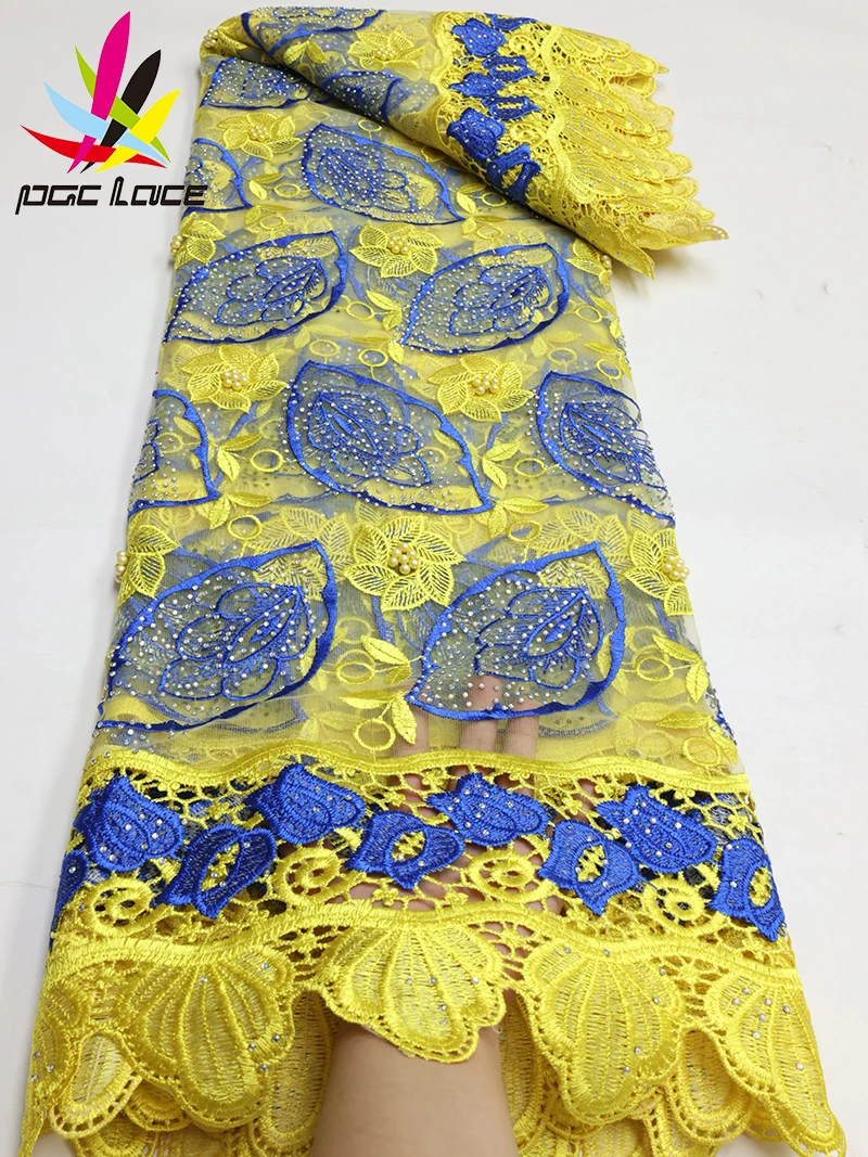 African Lace Fabric 2023 High Quality Lace With Stones Nigerian French Lace Fabric For Party Embroidery Sewing LY1658 pgc african french lace fabric 2021 high quality 3d lace with beads stones embroidery nigeria lace fabric for wedding ya4496b 1