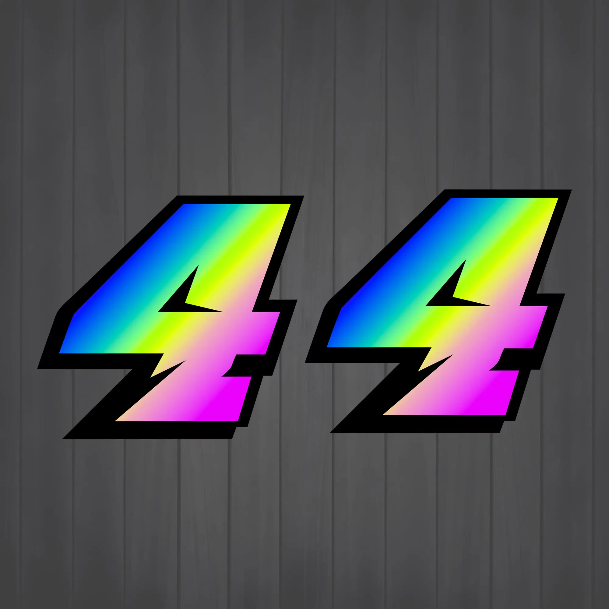AMA SHOP Adhesivo Con Forma De Números De Carreras Personalizable Mod.4 | Pegatina Para Casco, Moto, Camper, Barco | AutoTuning