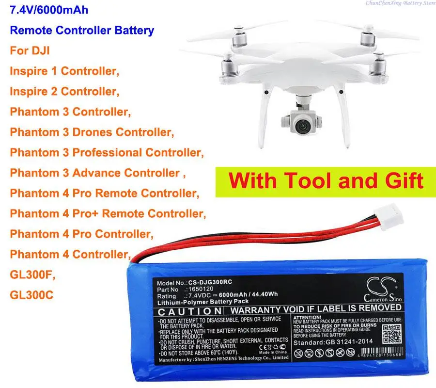 Amazon | Cameron Sino 充電式バッテリー DJI GL300C, GL300F