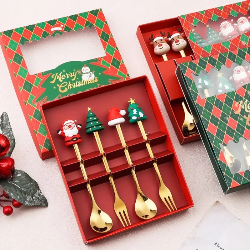 Christmas Fork & Spoon Set 3