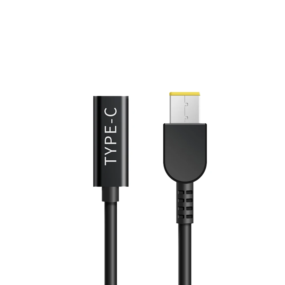 Lenovo Thinkpad USB C 케이블 코드 용 새 노트북 전원 공급 장치 어댑터 케이블 USB Type-C 암-사각형 팁 수 플러그 변환기