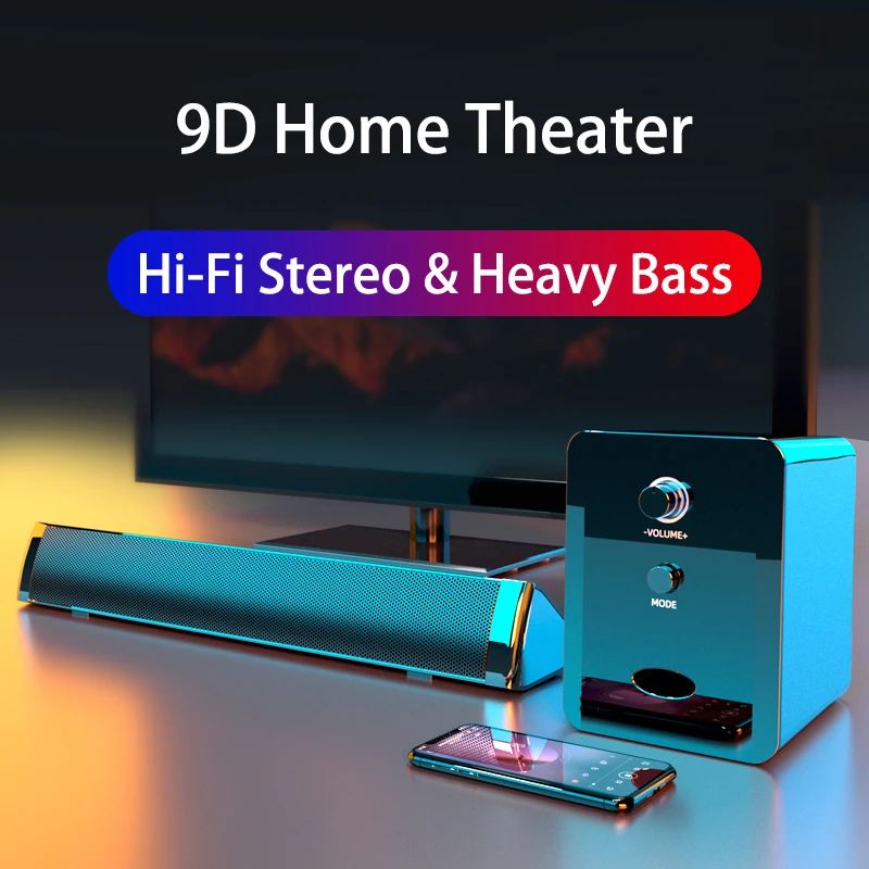 

Home Desktop Bass Computer Audio Notebook Long Bluetooth Small Speaker Mini USB Subwoofer Speaker