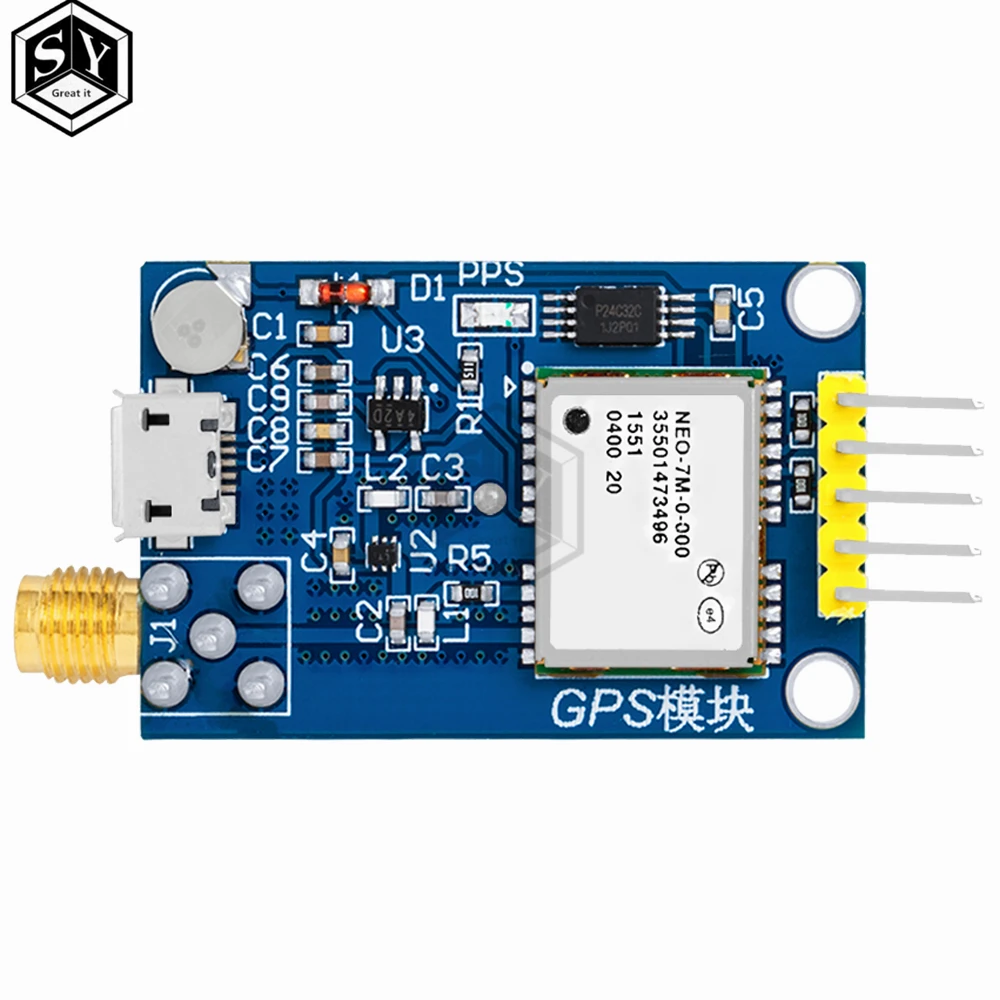 Module GPS NEO-6M/7M/8M/9M avec USB pour Arduino Raspberry Pi