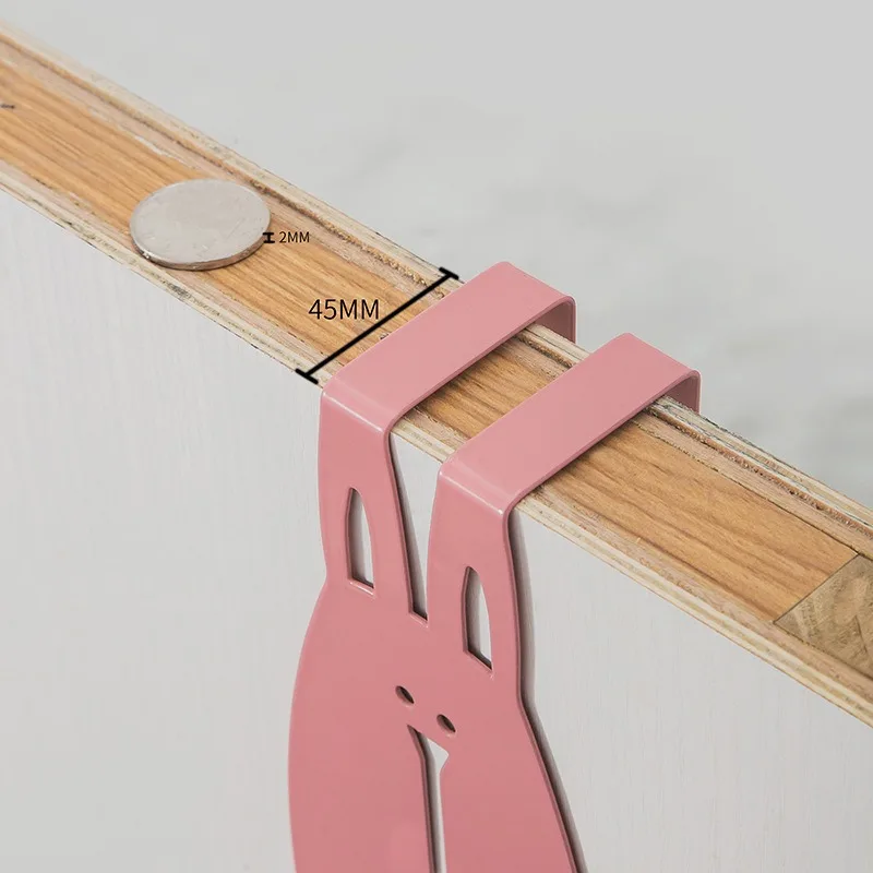 Rabbit Door Back Coat Hook Wardrobe Closet Door Coat Hanger Stainless Steel Bedroom Hook Over The