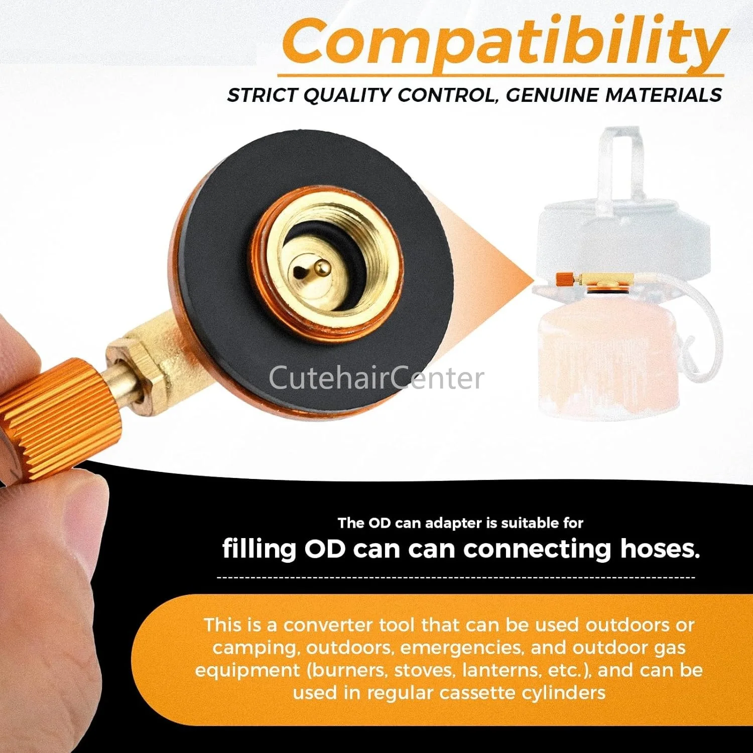Gas Bottle Nozzle OD can Short Adapter Flat Alloy Gas Canisters Adapter Connector Camping Butane Stove Fittings Hiking BBQ