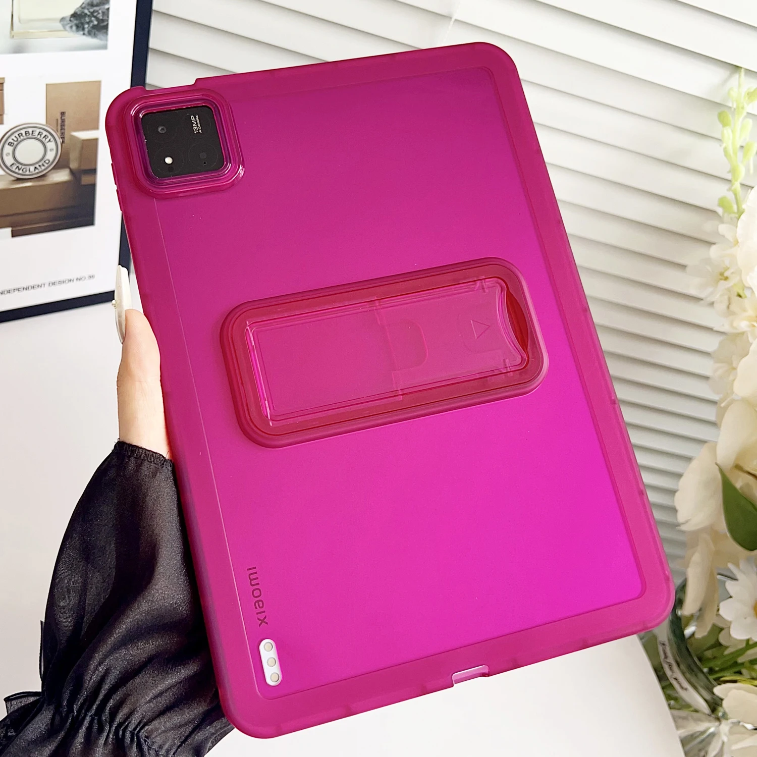 Universal Clear Soft Tablet Stand Case Cover, Compatible with Various Sizes