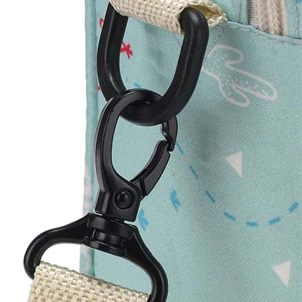 Soft Diaper Storage Bag Large Capacity Thicken Baby Stroller Hanging Bag Multi-functional Printed Pouches Bag Organizer Daily