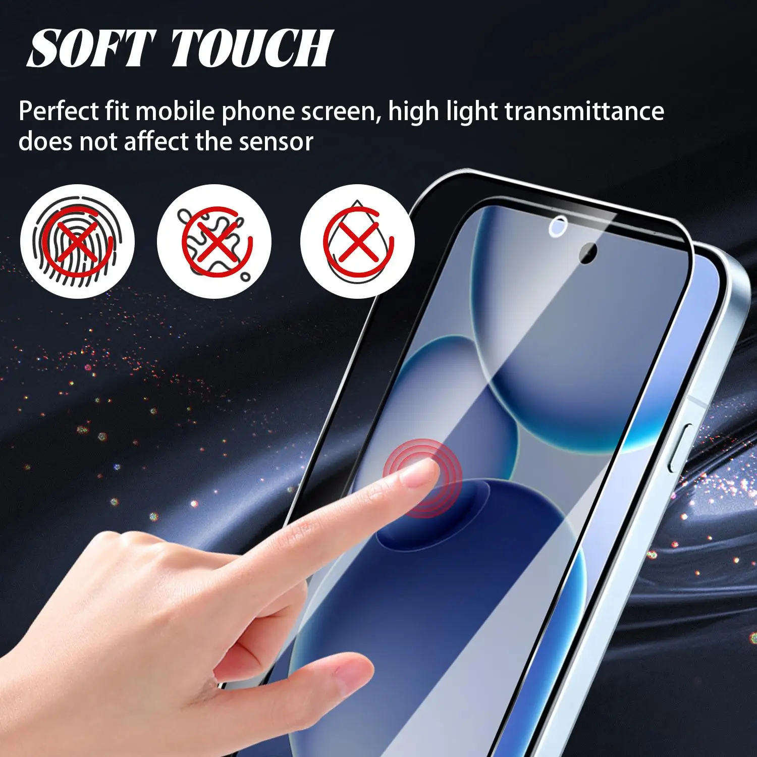Enhanced Privacy Screen Protector with Easy-Install Kit - Anti-Spy Tempered Glass Film