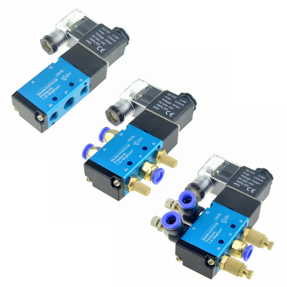 Électrovanne Pneumatique Électrique, 5 Voies, 2 Positions, 12V, 24V — free download