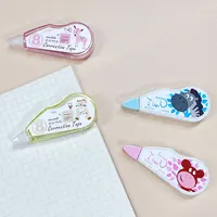 4Pcs Mini Correction Tape, Cartoon Cute Student Error Correction Supplies, Office Financial Correction Tape 6