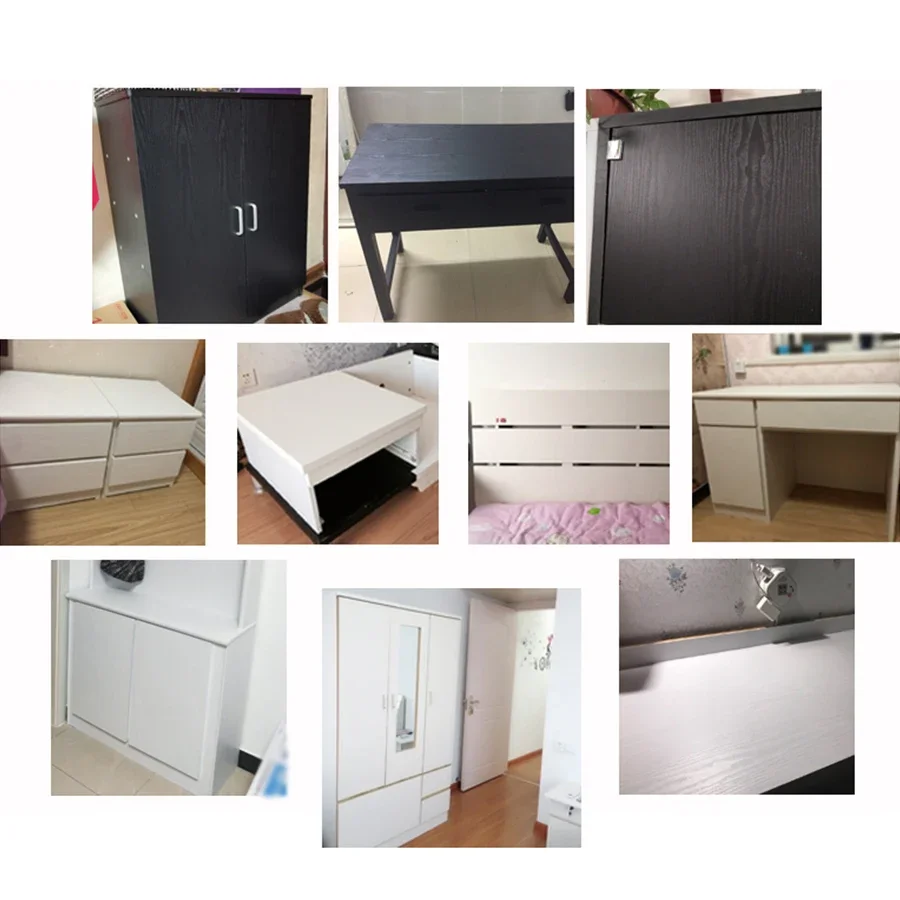PVC Waterproof Self Adhesive Wallpaper Roll Furniture Cabinets Vinyl Decorative Film Wood Grain Stickers For Diy Home Decor 6