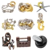 Brain teaser Puzzles Toys For Adults Kids Diecast Kirsite Magic Locks Classic IQ Metal Baffling Thinking Intelligence Test Game 1
