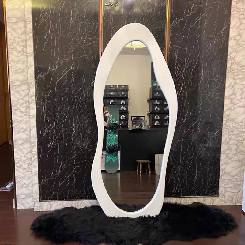 

Full Body Large Wall Mirror Irregular Salon Nordic Office Wall Mirror Bedroom Asymmetrical Espejos Decorativos Room Decor