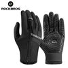 ROCKBROS Winter Warm Gloves Touch screen Cycling Gloves Full Finger MTB Bike Gloves Non Slip Silicone Palm Thermal Ski Gloves 1