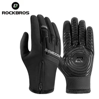 ROCKBROS Winter Warm Gloves Touch screen Cycling Gloves Full Finger MTB Bike Gloves Non Slip Silicone Palm Thermal Ski Gloves 1