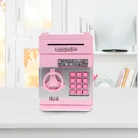 Children's Money Saving Bank Deposit Box Intelligent Voice Mini Safe and for Kids with Pass Code (Pink, Button Color) 2