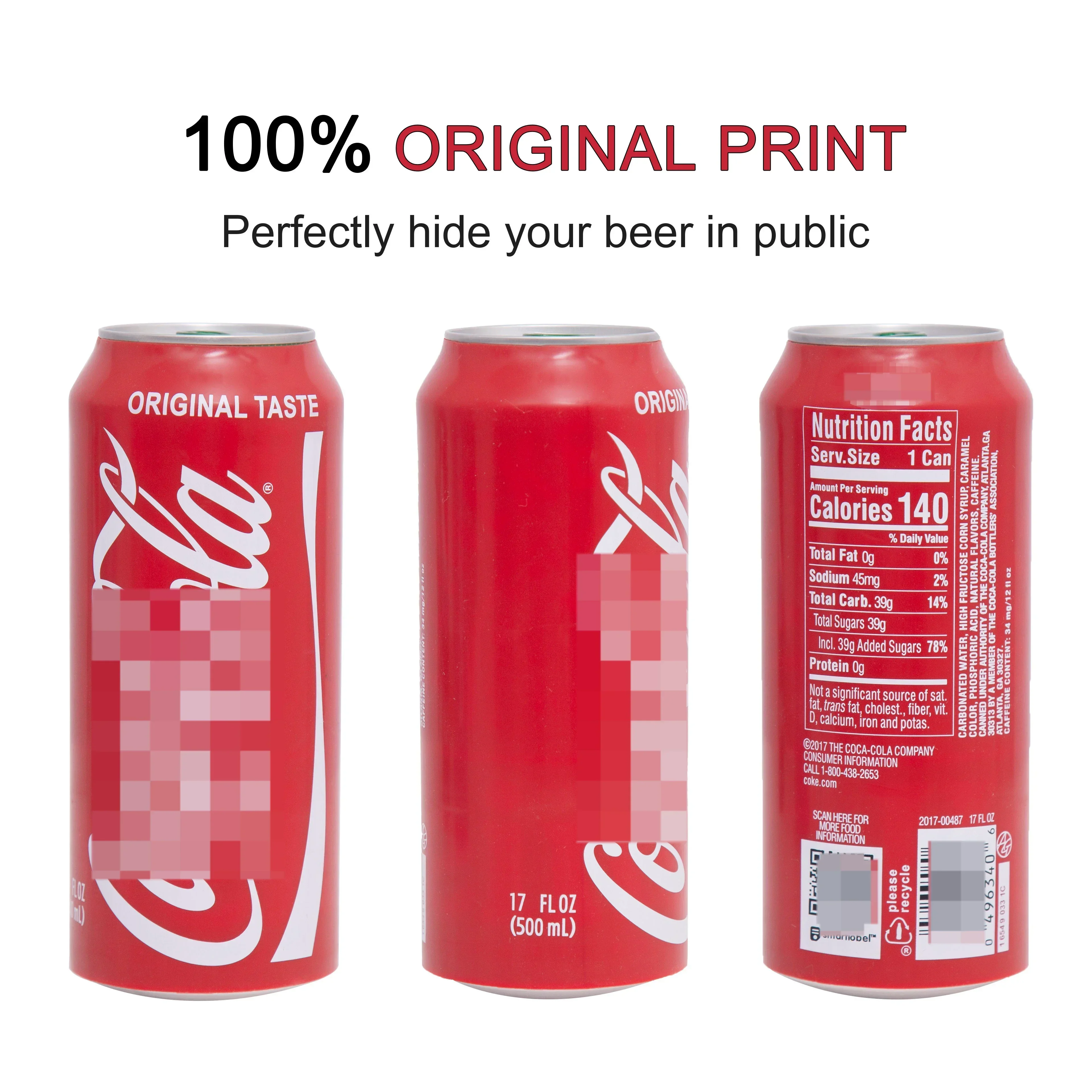 Beer Can Cover Silicone Bottle Sleeve Hide Can Case For 330ml to 500ml cans Golf Basketball Park Beach