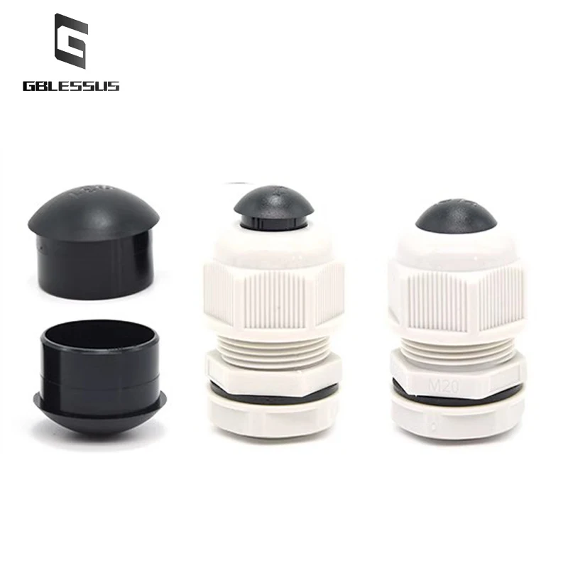 

10PCS Plug Cap Cable Connector Dustproof Cover Waterproof Plug Plastic Seal Leakproof Black Diameter 6-51mm Instrument Fittings