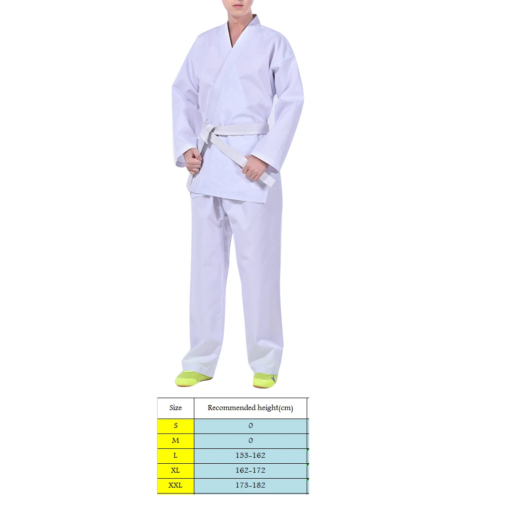 Men Karate Uniform Set Adult Sports Training Clothes Practice Sportswear Polyester Clothing Pants Professional Accessory