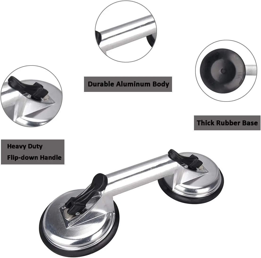 Aluminum Alloy Suction Cup Single/Double/Triple Claws Vacuum Lifter Car Repair Tools Glass Tile Sucker Tile Suction Cup Lifter
