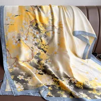 Spring Scarf Women's Luxury Design Scarf Silk Smooth Scarf Soft Muslim Headband Shawl Beach 85x180cm 3