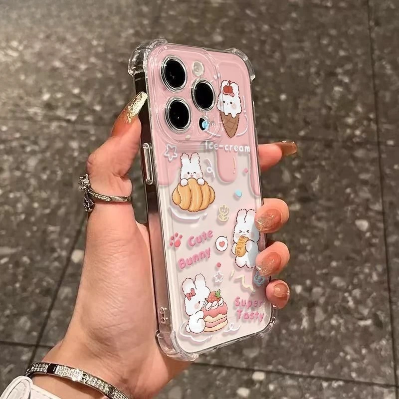 Cartoon Rabbit Design Phone Case - Fun & Stylish Protection Cover