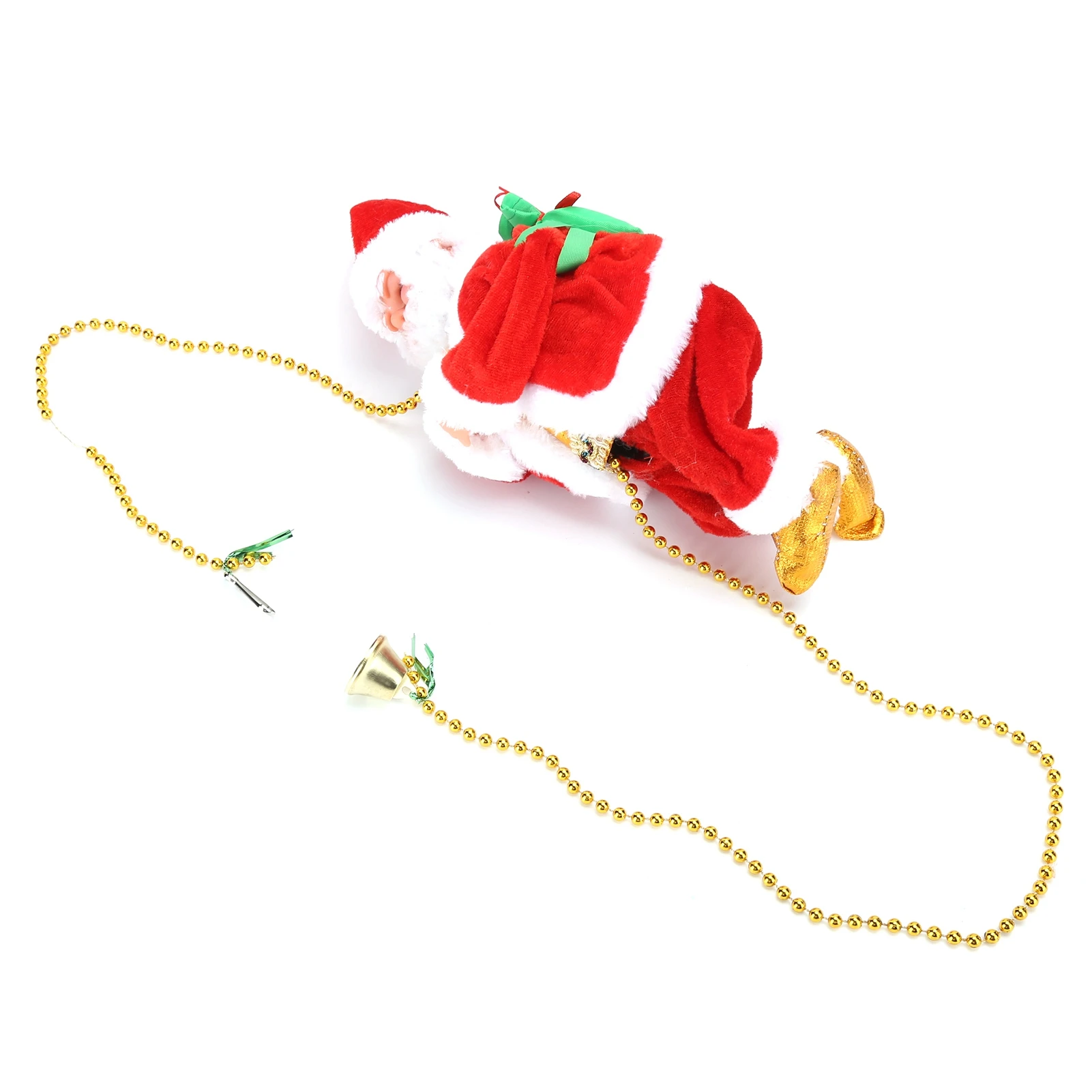 Electric Climbing Santa Claus On Beads Chain Moving Figure Hanging Xmas Ornament Toys Santa Claus Doll Christmas Doll Decoration