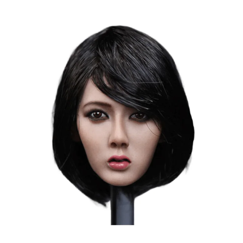 

Масштаб 1/6 резьба голова азиатская Звезда женщина Солдат модель ПВХ растение короткие прямые волосы подходит для 12-дюймовой экшн-фигурки Куклы