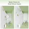 Frameless 32" W x 72" H Bifold Hinged Glass Shower Door Brushed Gold Left Installation Waterproof Seal Easy Entry and Exit 5