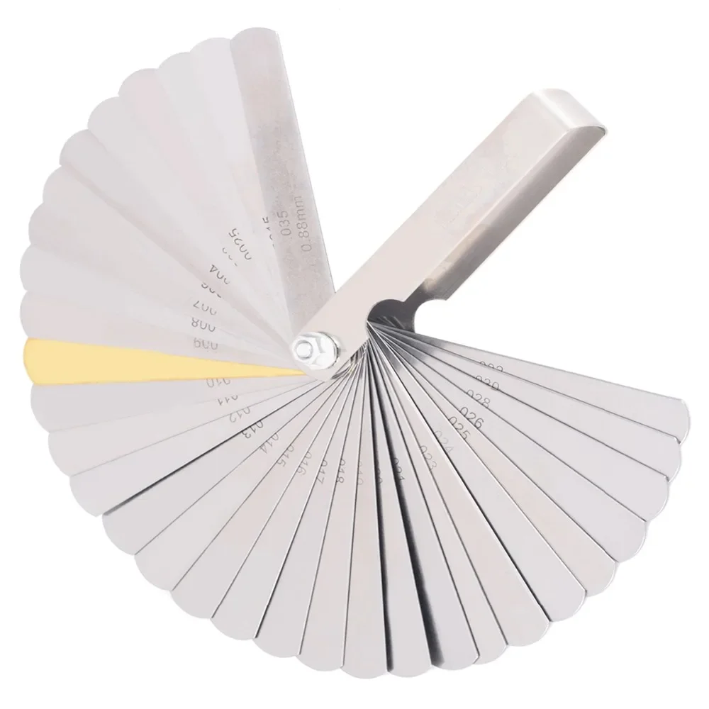 

180mm Length Metric Feeler Filler Gauge 32 Blades 0.04-0.88mm Measuring Range For Measurement Tool