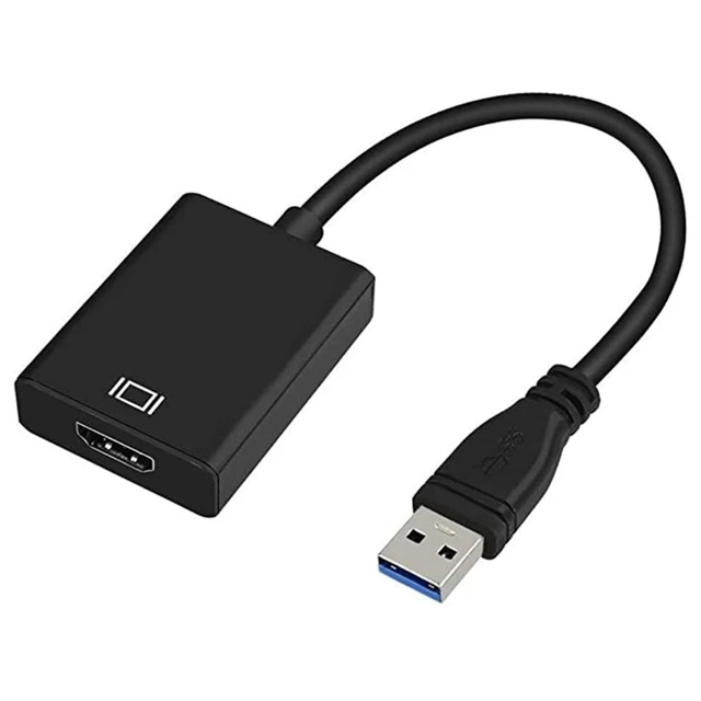 Usb To Hdmi Adapter,usb 3.0/2.0 To Hdmi 1080p Video Graphics Cable  Converter With Audio For Pc Laptop Projector Hdtv Compatible With Windows  Xp 7/8/8.