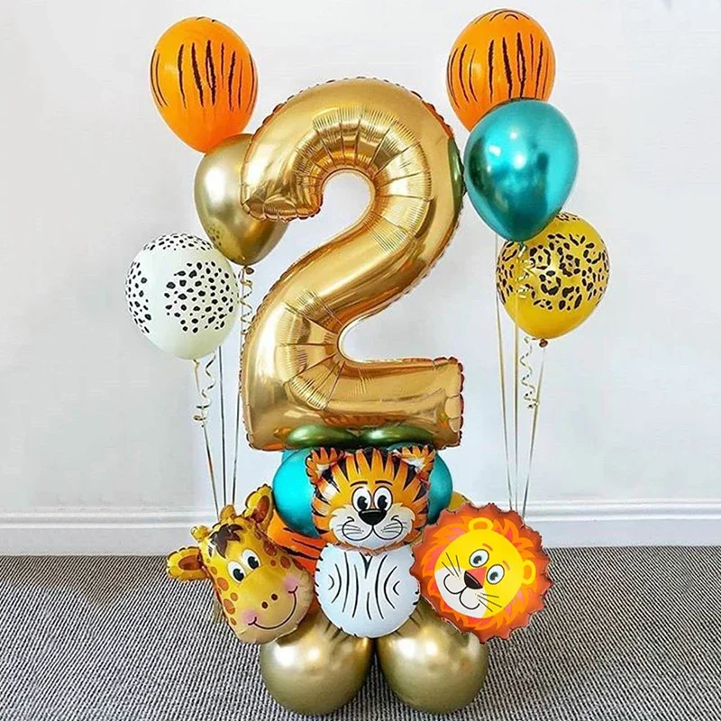 

Wild One Birthday Party Balloons Jungle Safari Party Forest Decoration Kids First 1st Birthday Safari Jungle Party Supplies