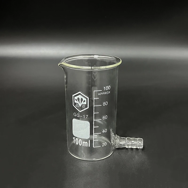 

JINGHUA Beaker in tall form with Lower tube,Capacity 100mL,Beaker with tubules,Outer diameter=47mm,Height=88mm,Laboratory beaker