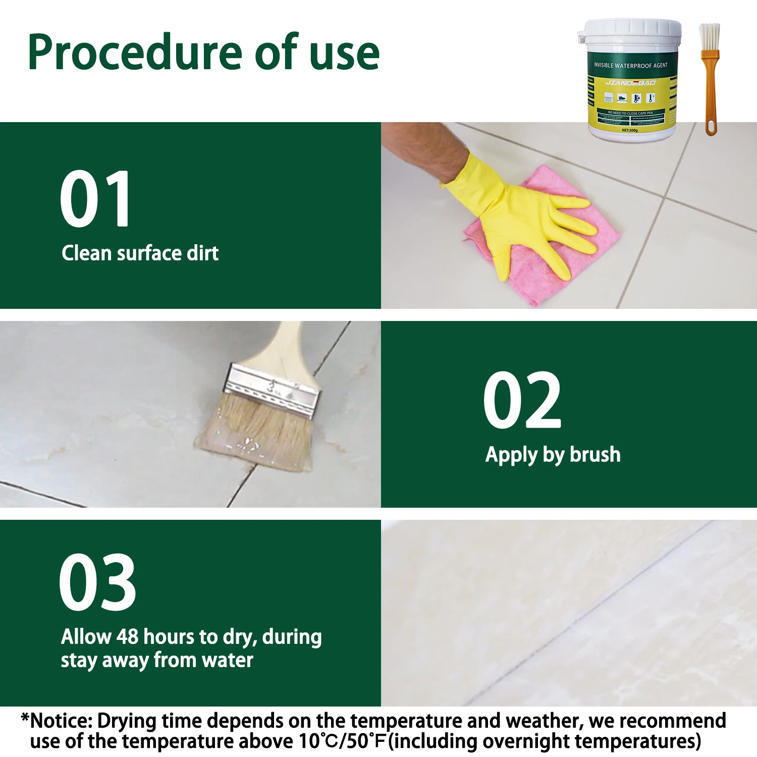 Waterproof Sealant Invisible Coating Sealant Agent Wall Leak Repair Material Invisible Glue For Roof Leakage Crack Seepage 300g