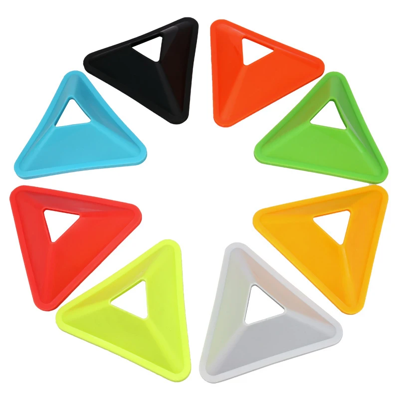 

Outdoor Triangle Football Training Sign Disc Basketball Soccer Obstacle Training Roadblock Pile PVC Sports Accessories 4 Colors