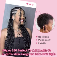 Crépus droit birman bouclés plume Crochet Extension de cheveux humains pré-séparé sans noeud réutilisable pré-bouclé Crochet cheveux humains 4