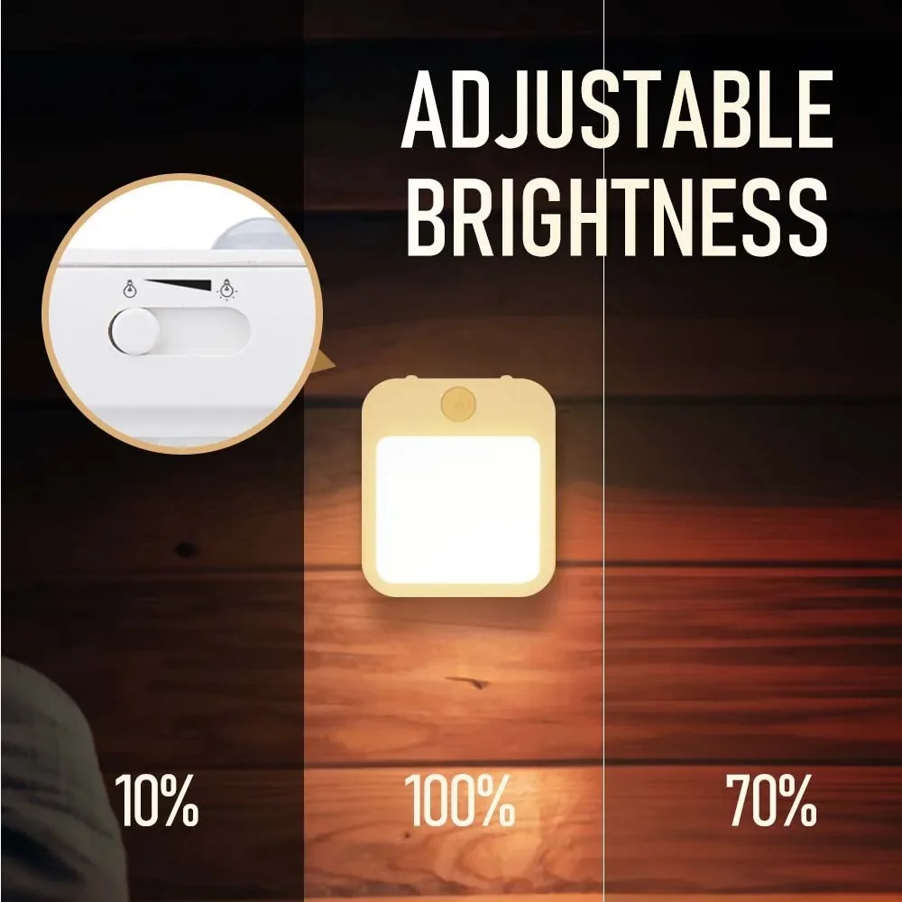 Night Light Motion Sensor With LED Light EU Plug Lamps Children'S Night Light Wireless Night Lamp For Bedside Table Bedroom Nigh 4