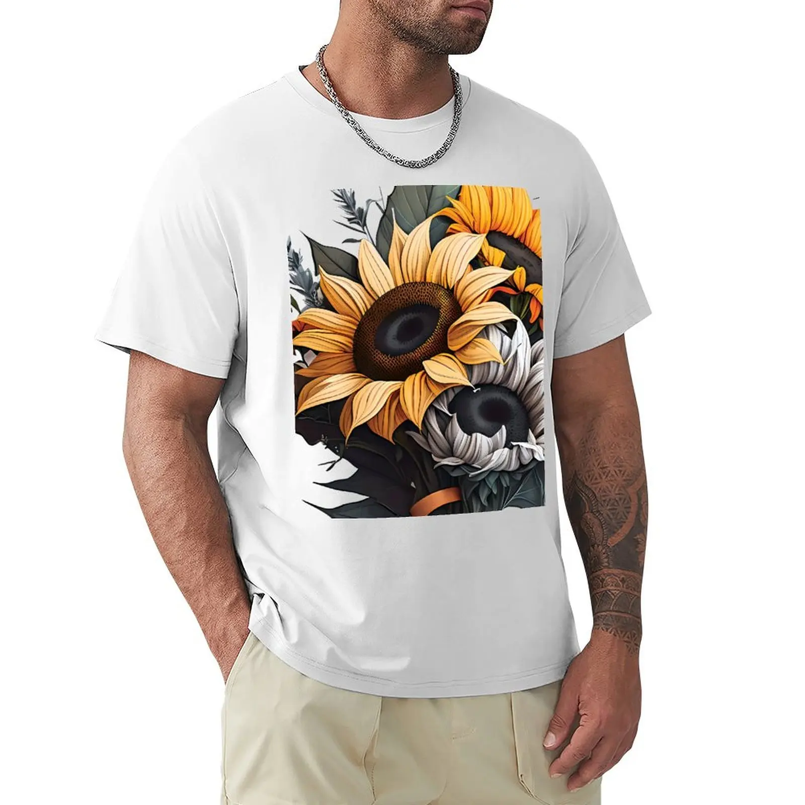 

Sunflowers Bouquet, Colorful, Mother's Gift T-shirt tees animal prinfor boys men clothes