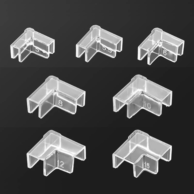 Aquarium Accessories Fish Tank Corner Protector 4X Silicone Transparent Anti-collision Fish Tank Corner Protector Adhesive Free