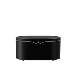 Compact Flame Aroma Diffuser and USB Cool Mist Humidifier - USB Type - C (Black)