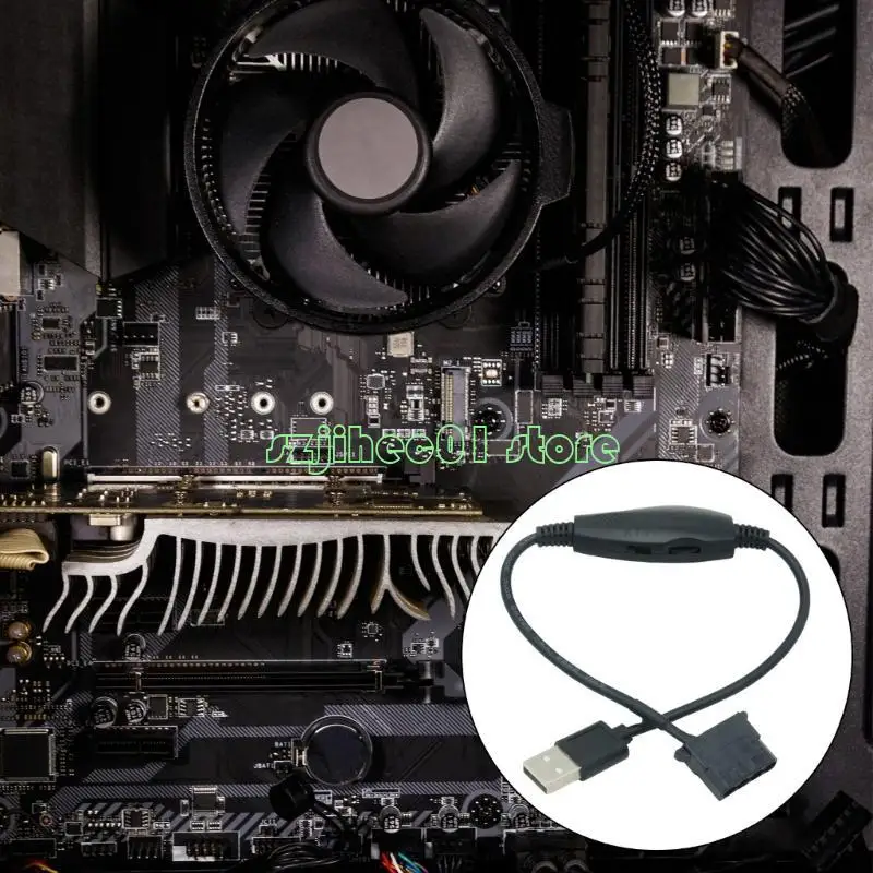 QX2A USB 4PIN PWM 5V 12V 라인 USB 소매 PC 팬 전력 어댑터 커넥터