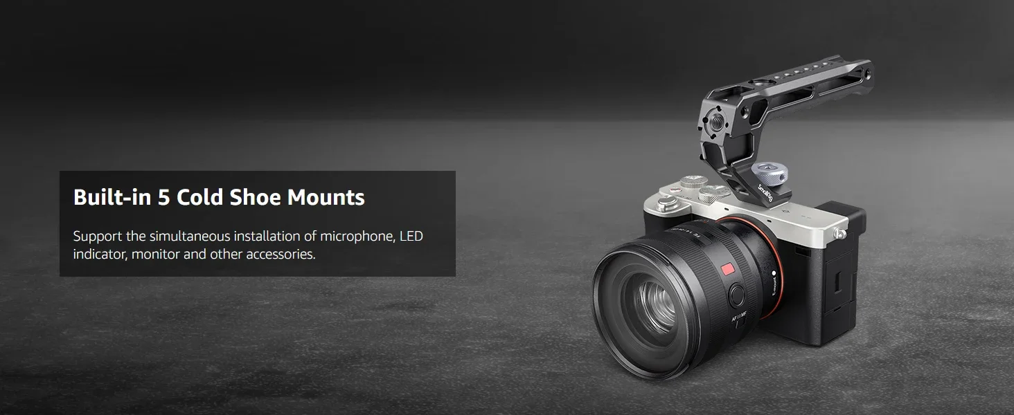 SmallRig Top Handle 5 Built-in Cold Shoe Mounts Portable Camera Handle For Sony