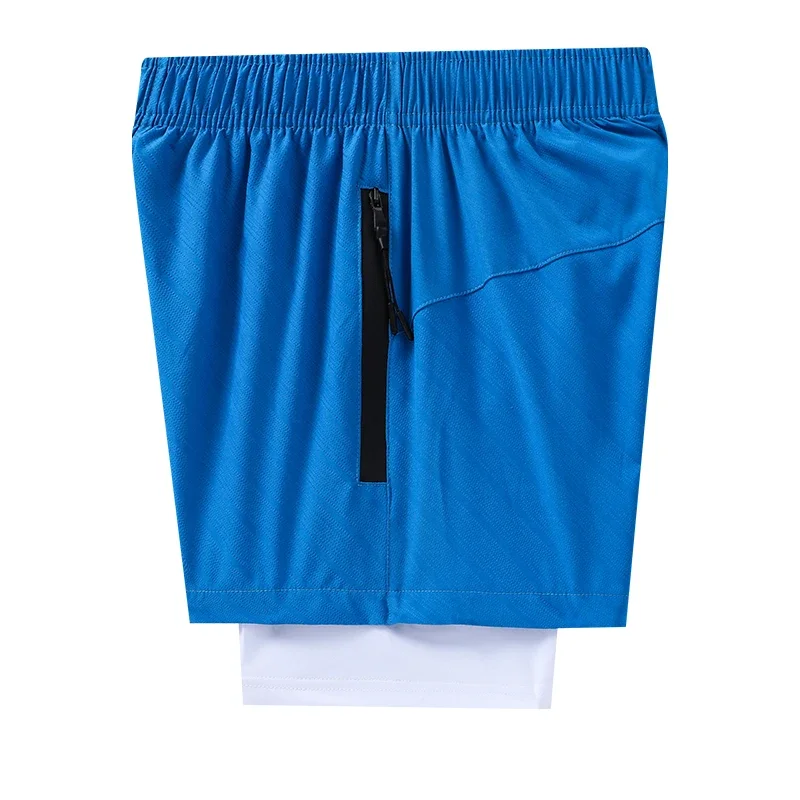 2 في 1 بنطال رياضي للجري مع جيوب بسحاب، شورت رياضي...